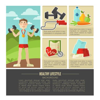 Sağlıklı yaşam simgeler kümesi