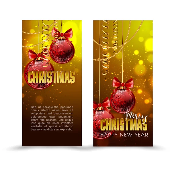 Conjunto de banners web de Natal — Vetor de Stock