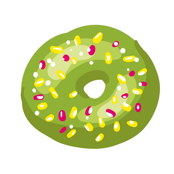 Glazed tasty doughnut — Stock Vector