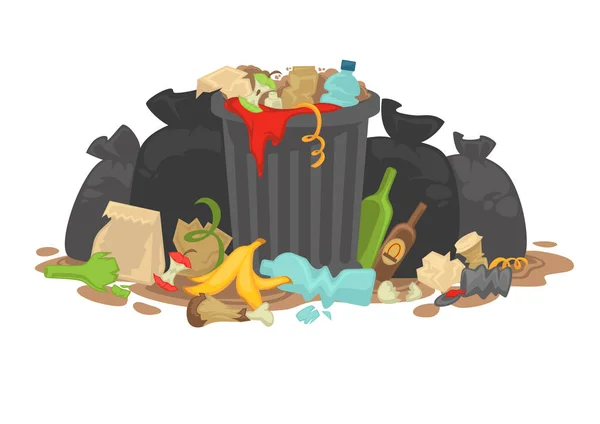 Pile de déchets en décomposition — Image vectorielle