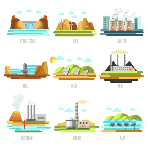 Conjunto de tecnología industrial moderna — Archivo Imágenes Vectoriales