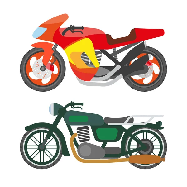 Motos modernas coloridas — Vetor de Stock