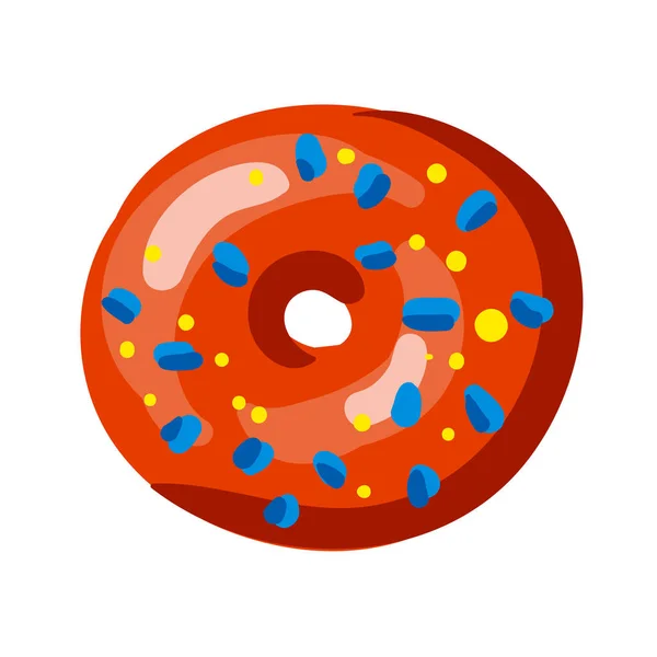 Glazed tasty doughnut — Stock Vector