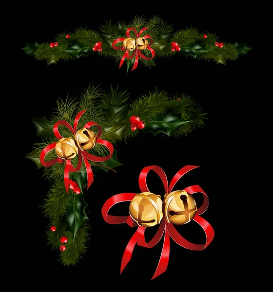 カラフルなクリスマスの装飾 — ストックベクタ