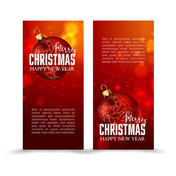 Christmas greeting cards — Stock Vector