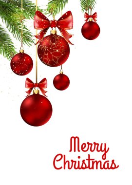 Noel topları tebrik kartı