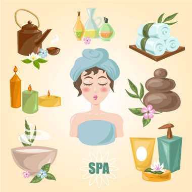 Güzellik sektörünün için Spa Amblemler