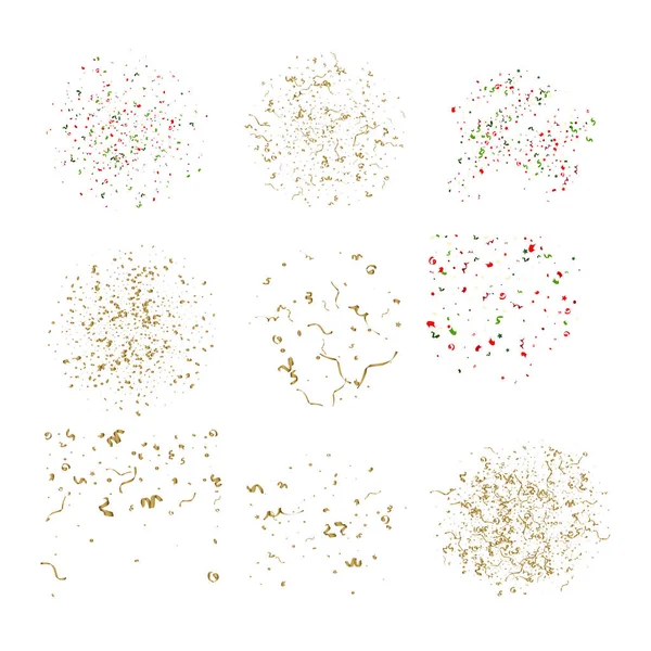 Набор ярких конфетти штук — стоковый вектор