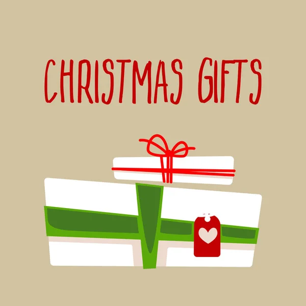 Karácsonyi ajándék doboz ikon — Stock Vector
