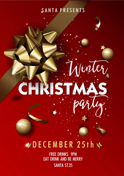 Christmas party banner — Stock Vector