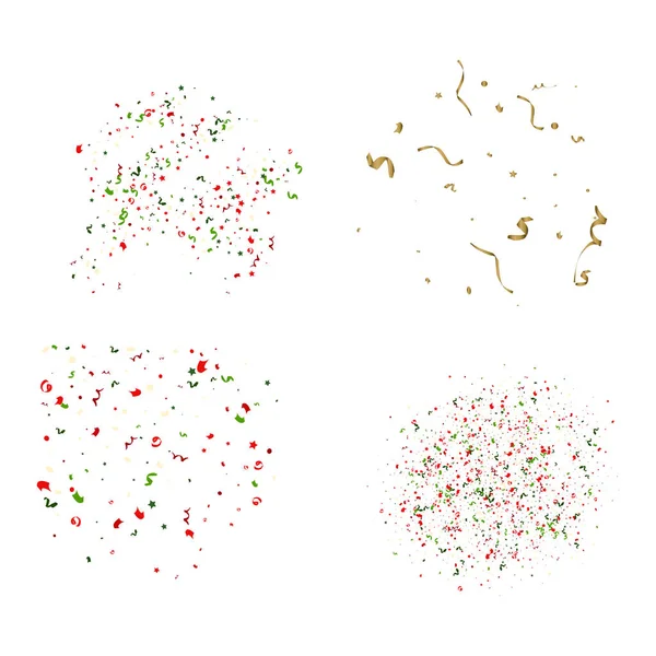Набір яскравих фрагментів конфетті — стоковий вектор