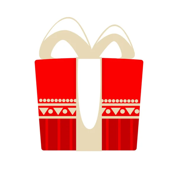Christmas gift box icon — Stock Vector