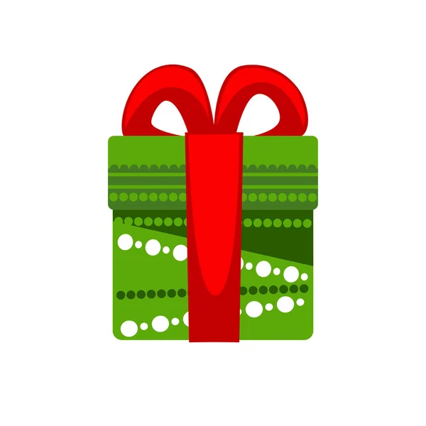 Karácsonyi ajándék doboz ikon — Stock Vector