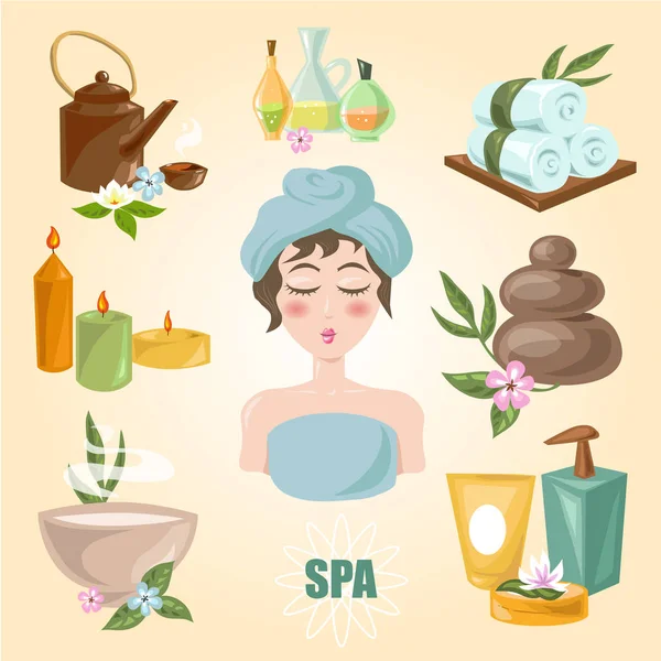 Emblemas de spa para la industria de la belleza — Archivo Imágenes Vectoriales