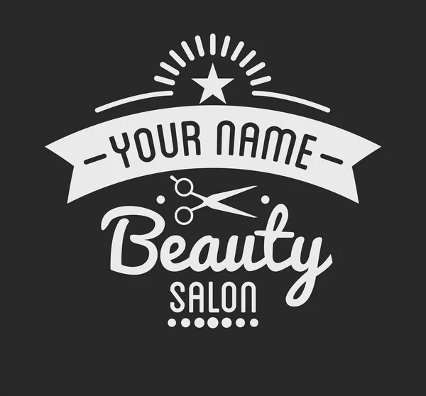 Logo vintage de salon de coiffure — Image vectorielle