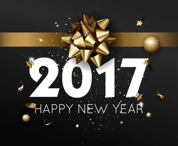 Feliz Año Nuevo saludo banner — Vector de stock