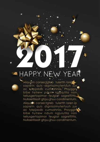 Happy New Year greeting banner — Stock Vector
