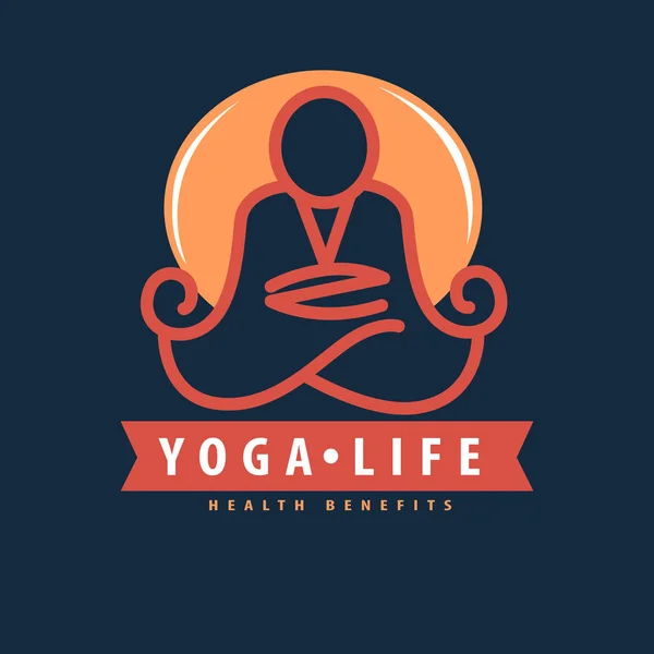 Modèle de conception de concept de yoga — Image vectorielle