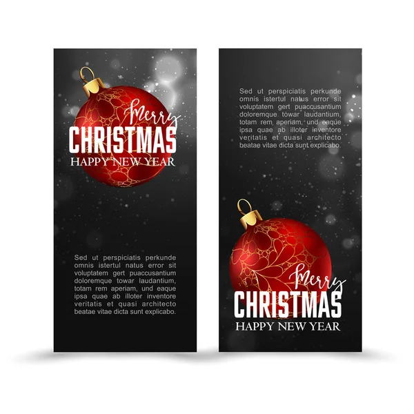 Set of Christmas banners — Stock Vector