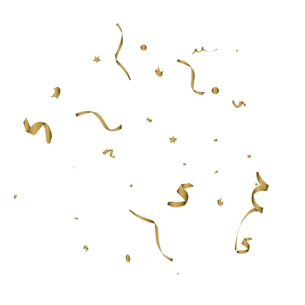 Падіння золотих шматочків конфетті — стоковий вектор