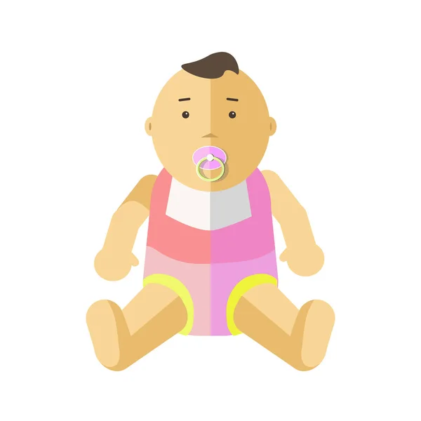 Personaje de dibujos animados de lindo bebé — Vector de stock