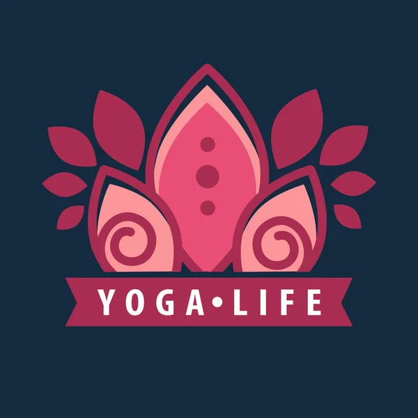 Modèle de conception de concept de yoga — Image vectorielle