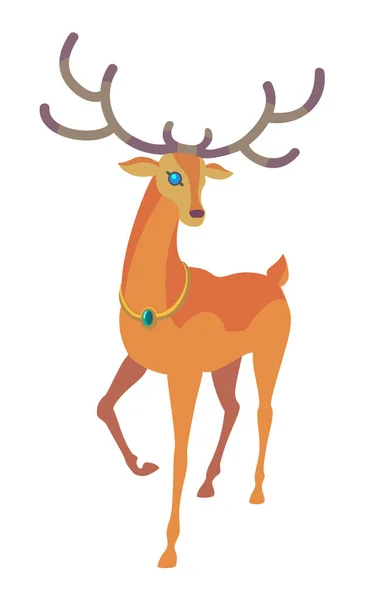 Reindeer Christmas icon — Stock Vector