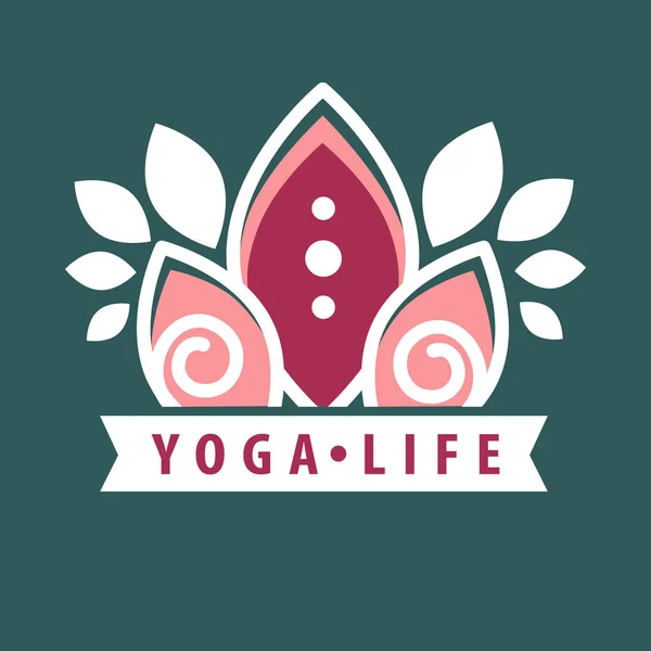 Modèle de conception de concept de yoga — Image vectorielle