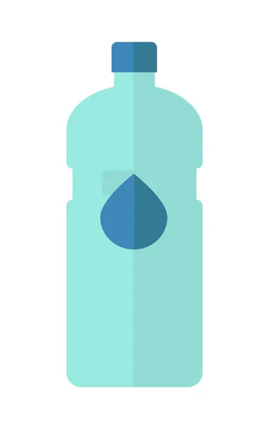 Blaue Plastikflasche mit Wasser — Stockvektor