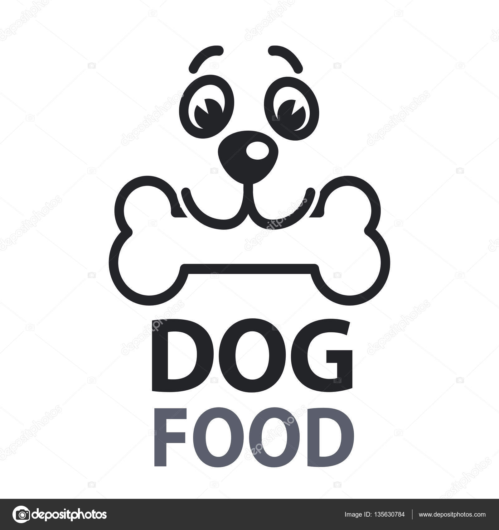 Dog Food Brand Logos Pet Food Logo With Dog Icon Stock Vector