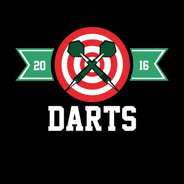Darts címke logó — Stock Vector