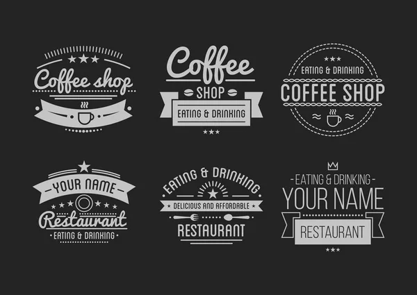 Modelo de logotipo café loja —  Vetores de Stock