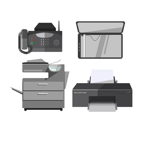 Set of icons of office tools — Stock Vector