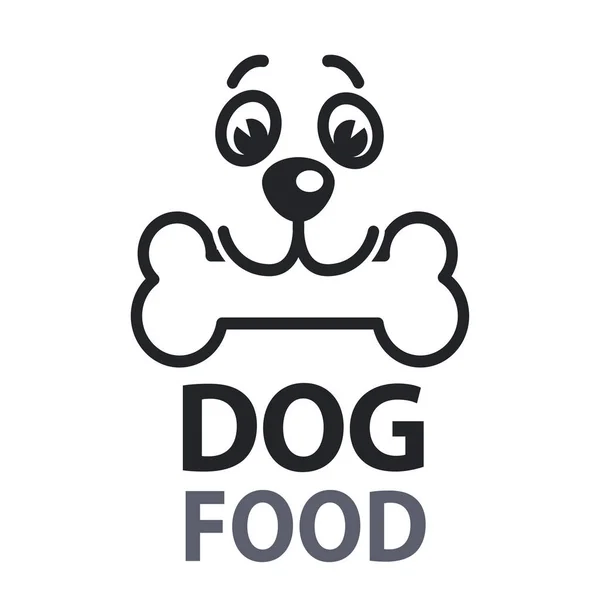 Логотип корму для домашніх тварин з значком собаки — стоковий вектор