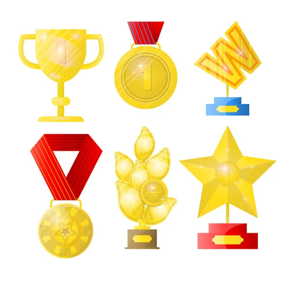 Prix Ensemble de trophées — Image vectorielle