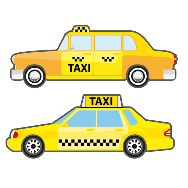 Set of car taxi service — Stock Vector