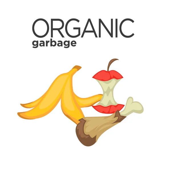 Organik çöp seti — Stok Vektör