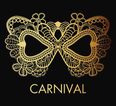 Mardi Gras maskesi dantel