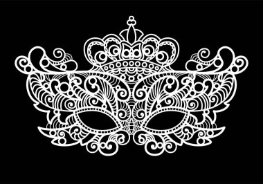 Mardi Gras maskesi dantel