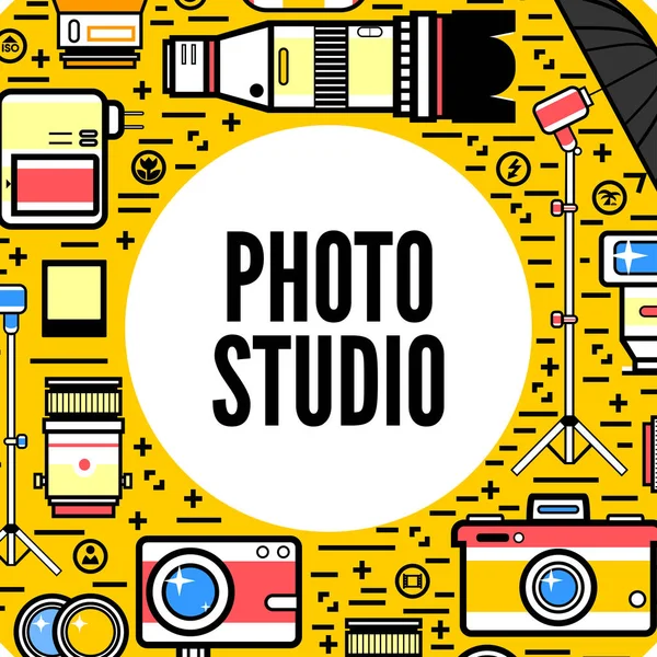 Fotografía concepto diseño — Vector de stock