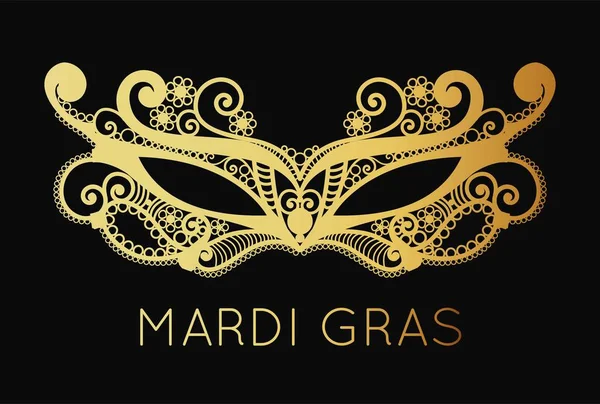Mardi Gras Maske aus Spitze — Stockvektor