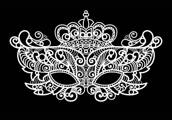 Mardi Gras mask of lace — Stock Vector