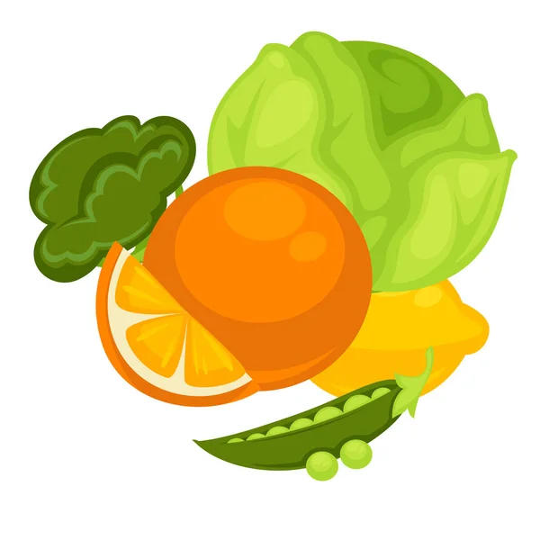 Différents légumes icône — Image vectorielle