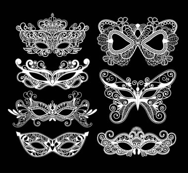 Mardi Gras mask of lace clipart