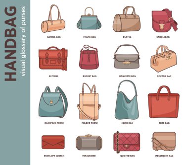moda Çantalar dolusu Icon set