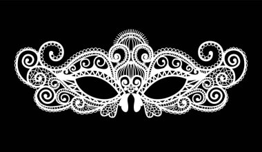 Mardi Gras maskesi dantel