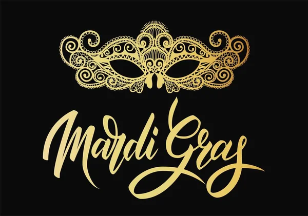 Mardi Gras mask av spets — Stock vektor