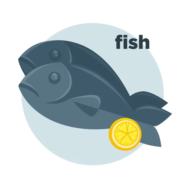 Золота Риба риба значок — стоковий вектор