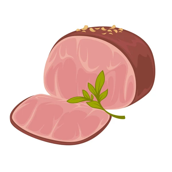 Füme domuz eti simgesi — Stok Vektör