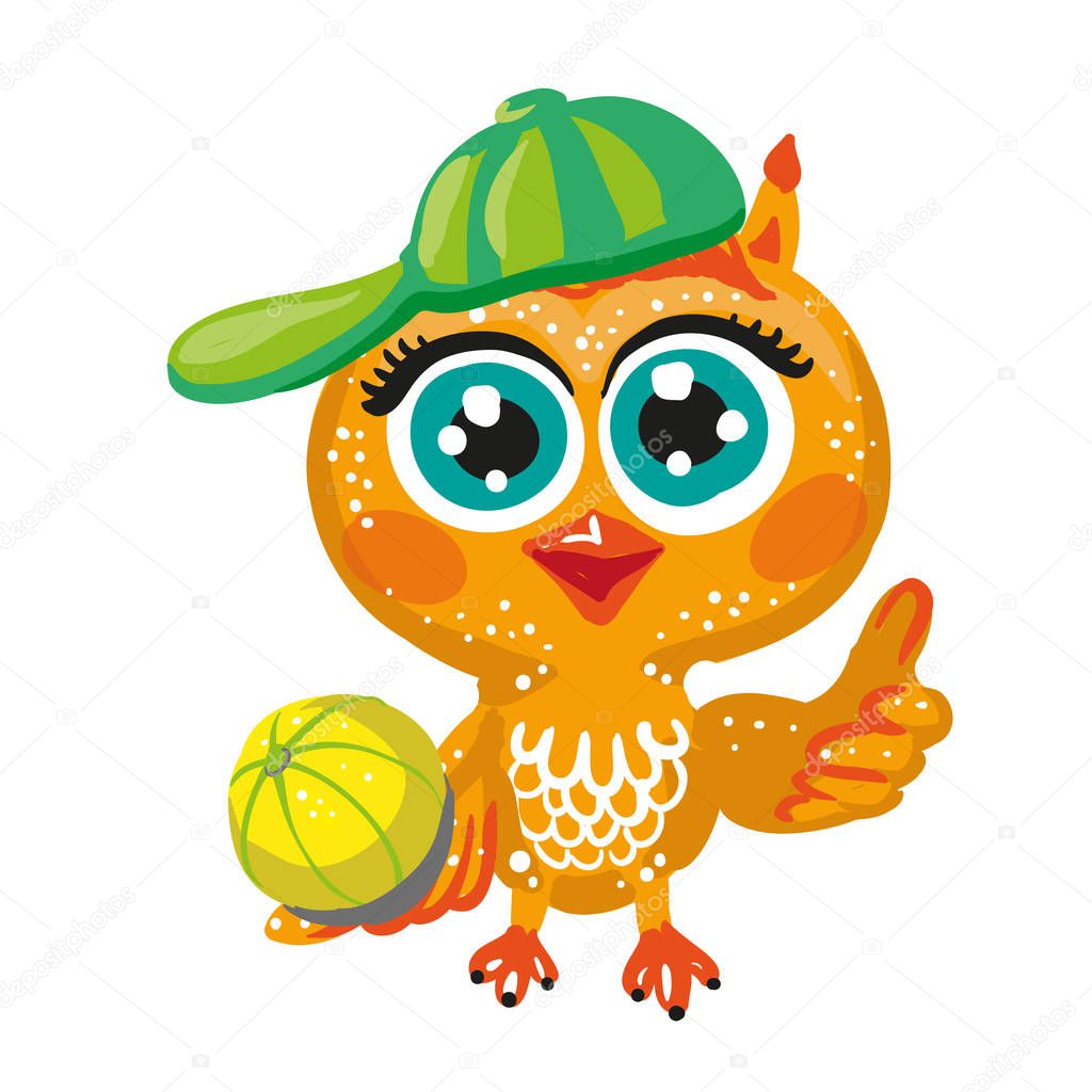 Cartoon owl character 
